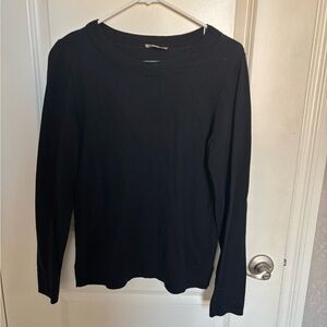 LOFT Black Crew Neck Sweater